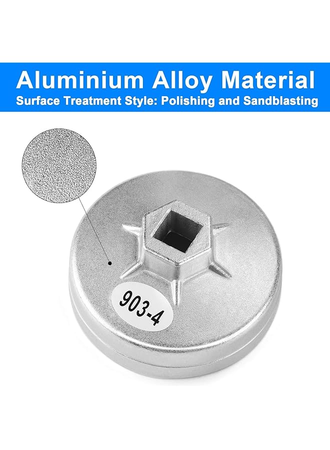 23-Piece Aluminum Alloy Cup Type Oil Filter Wrench Set – 1/2" Drive Removal Tool Kit - Image 4