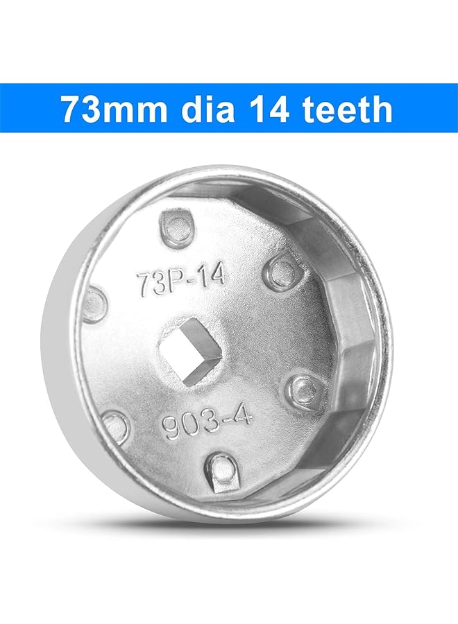 23-Piece Aluminum Alloy Cup Type Oil Filter Wrench Set – 1/2" Drive Removal Tool Kit - Image 3