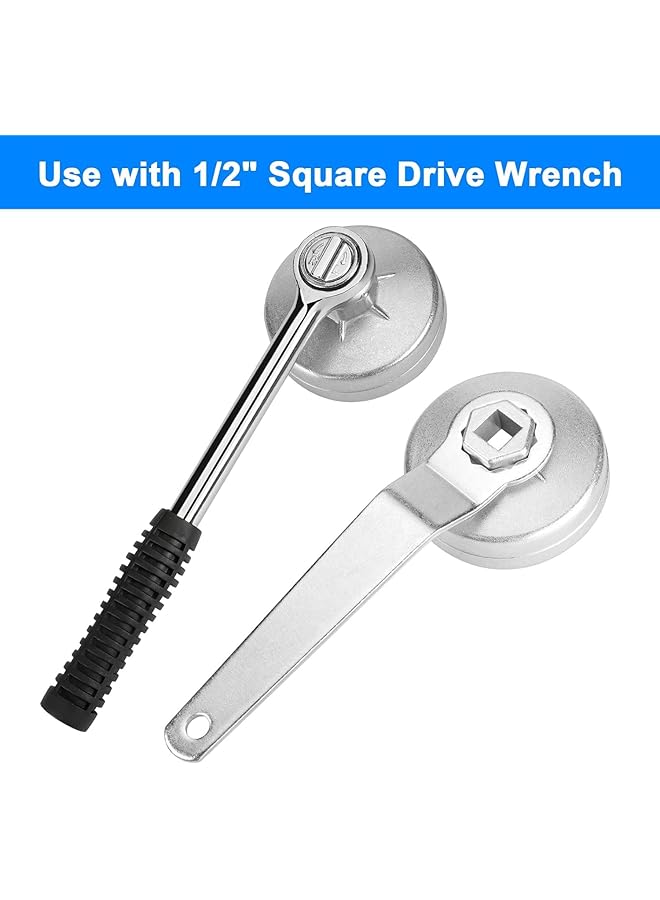 23-Piece Aluminum Alloy Cup Type Oil Filter Wrench Set – 1/2" Drive Removal Tool Kit - Image 5