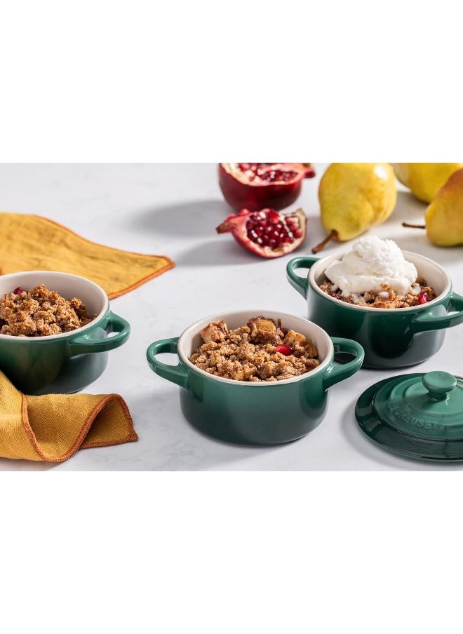 Le Creuset Le Creuset Stoneware Mini Round Cocotte, 8-Ounce, Artichaut  - Image 5