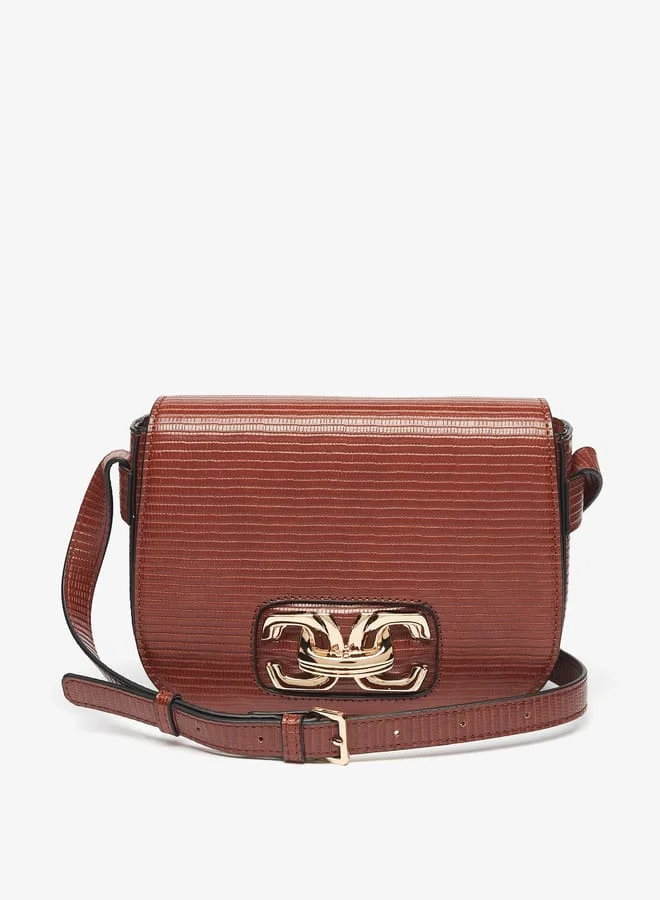 Celeste Women Textured Crossbody Bag with Adjustable Strap
