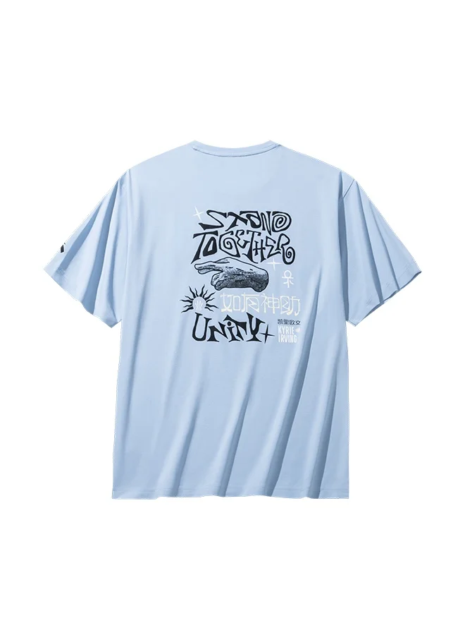 ANTA ANTA  KAI Unisex Loose Blue Basketball SS Tee