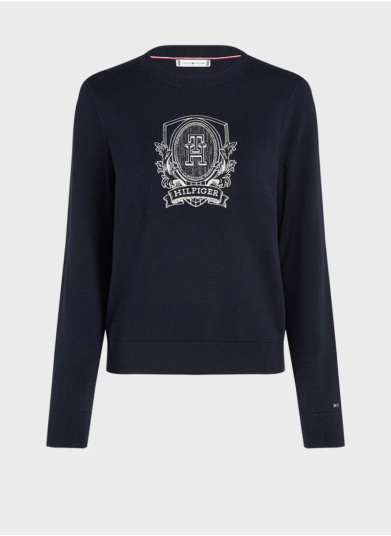 TOMMY HILFIGER Crew Neck Logo Sweater