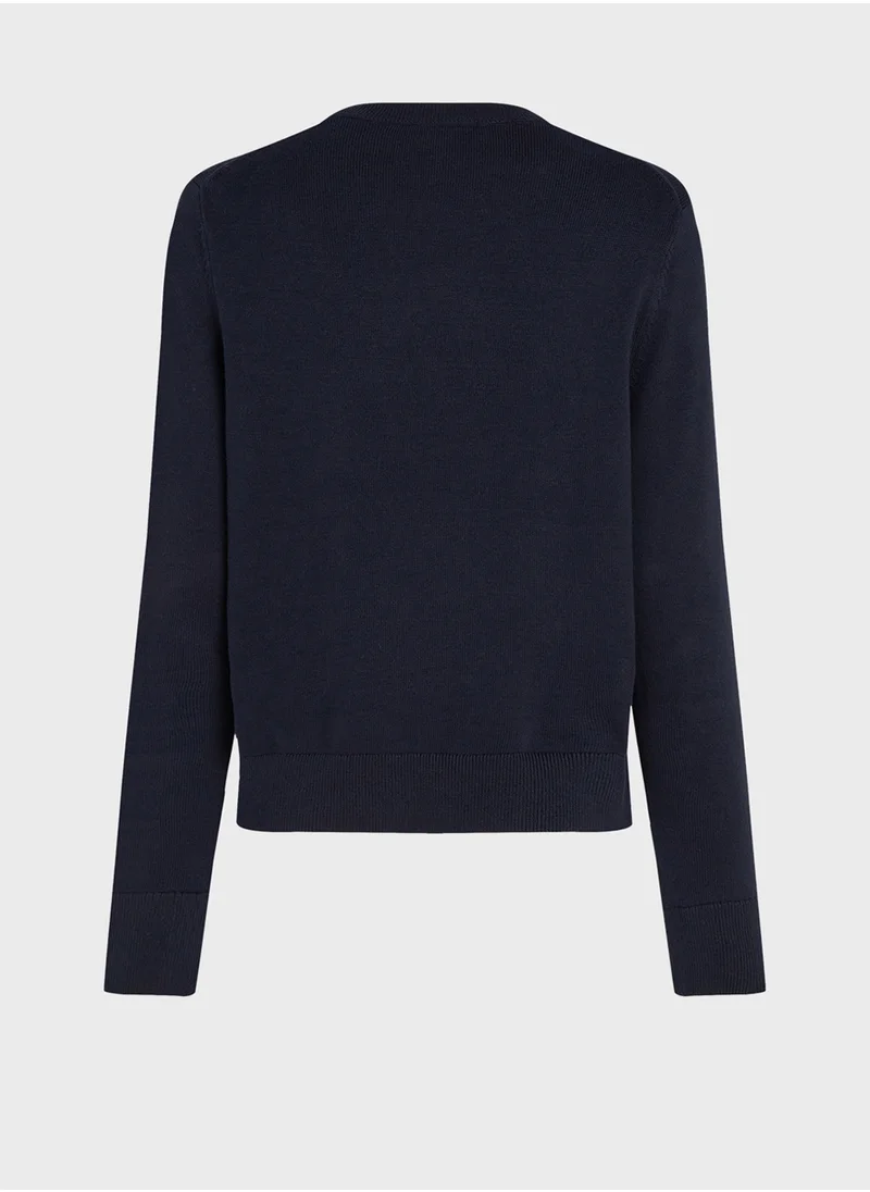 TOMMY HILFIGER Crew Neck Logo Sweater