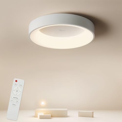 ELEPHANTBOAT® 32W-65W Modern LED Ceiling Light for 10-15 Square Meters, Adjustable 3-Color, 3000K-6000K with Remote, 15.75 Inch Dia Ceiling Light for Bedroom, Bathroom, Kitchen, Living Room - Image 1