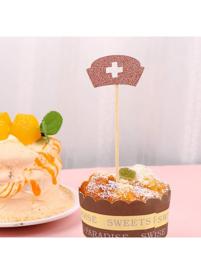 STOBOK ستوبوك 24 قطعة من زينة الكب كيك لموضوع التخرج الطبي ممرضة زينة كب كيك ممرضة عيد ميلاد زينة حفلات ذات موضوع - Image 4