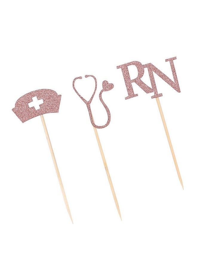 STOBOK ستوبوك 24 قطعة من زينة الكب كيك لموضوع التخرج الطبي ممرضة زينة كب كيك ممرضة عيد ميلاد زينة حفلات ذات موضوع - Image 1