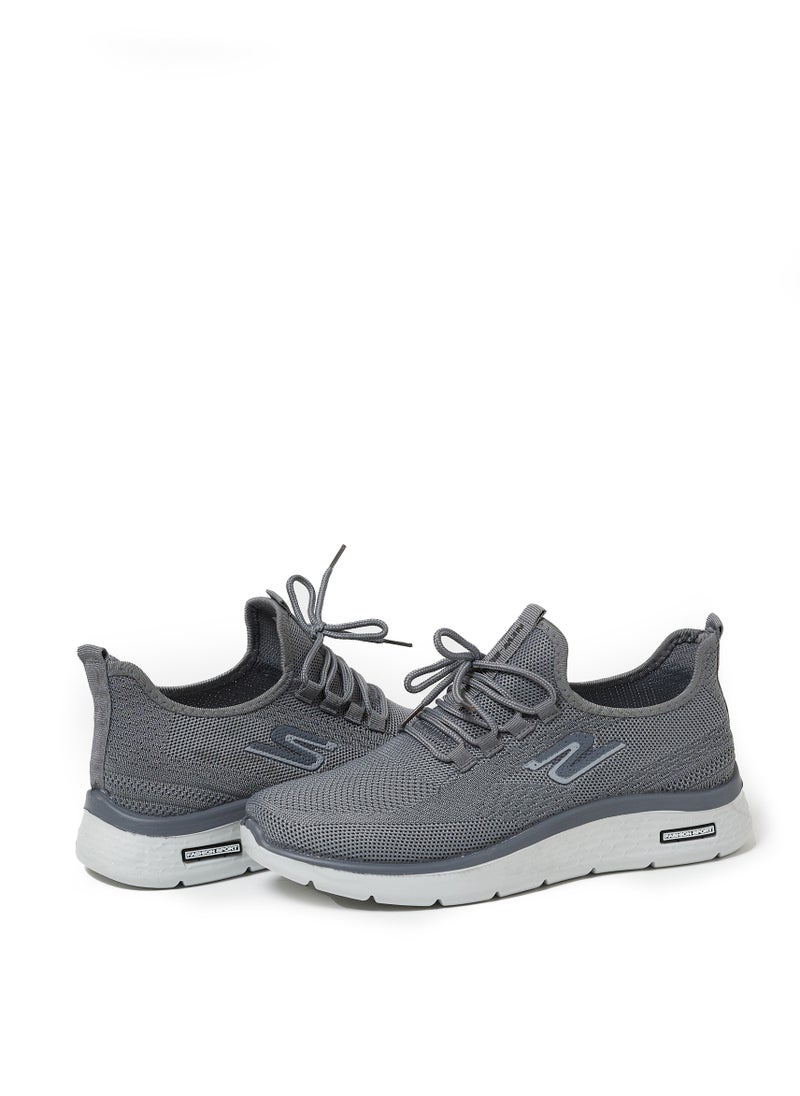 Cobblerz - Cobblerz Men's Lace-up Low Top Sneakers GREY - Image 1