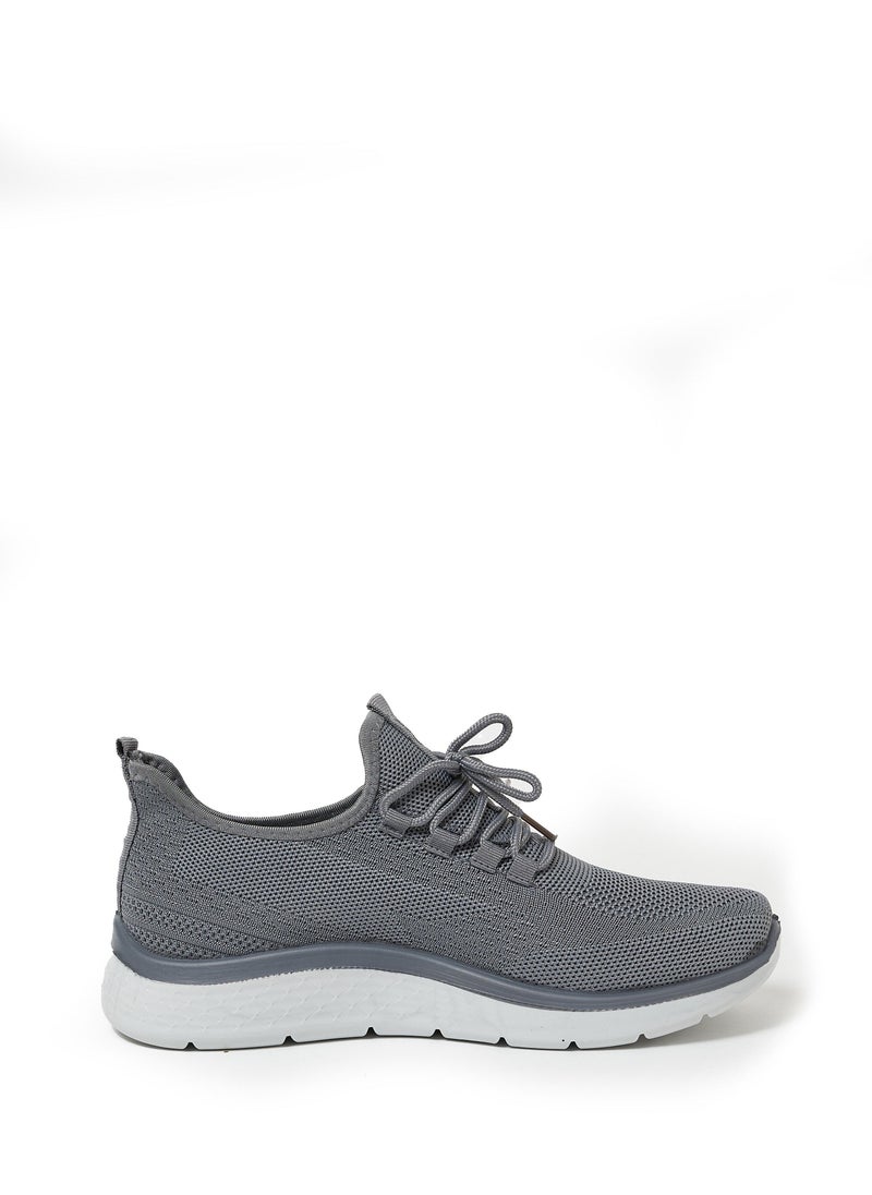 Cobblerz - Cobblerz Men's Lace-up Low Top Sneakers GREY - Image 1