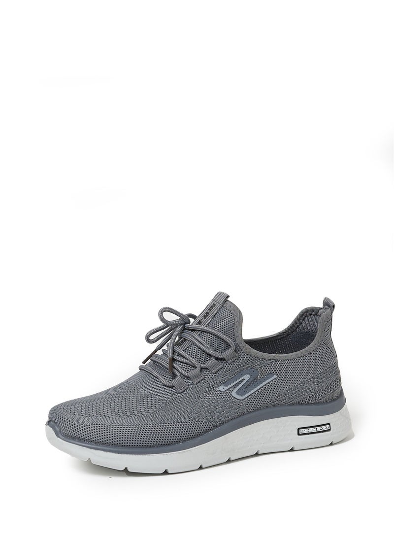 Cobblerz - Cobblerz Men's Lace-up Low Top Sneakers GREY - Image 1
