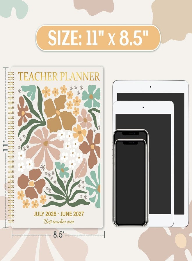 Lortarl Teacher Planner 2026-2027 - Teacher Lesson Planner 2026-2027, Academic Organizer with Colorful Tabs, 8.5'' x 11'' - Image 3