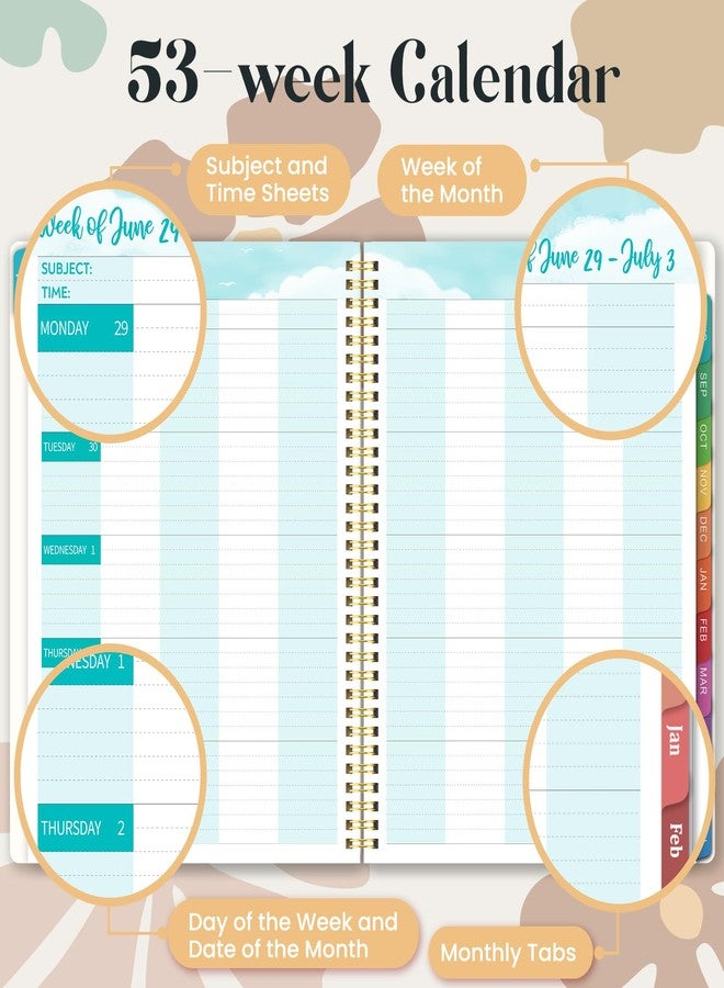 Lortarl Teacher Planner 2026-2027 - Teacher Lesson Planner 2026-2027, Academic Organizer with Colorful Tabs, 8.5'' x 11'' - Image 5