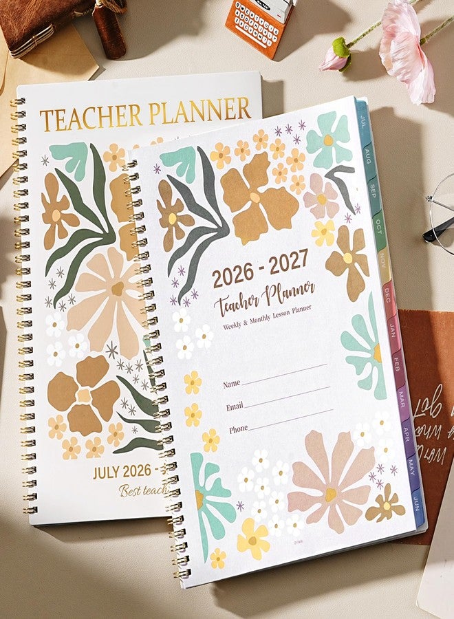 Lortarl Teacher Planner 2026-2027 - Teacher Lesson Planner 2026-2027, Academic Organizer with Colorful Tabs, 8.5'' x 11'' - Image 2