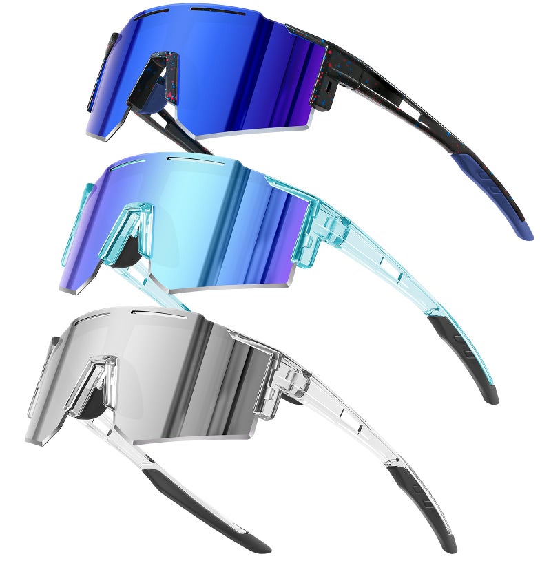 DioKiw 3PACK Polarized Kids sunglasses Youth Softball Cycling Sports Sun Glasses Boys Girls UV400 Protection Goggles - Image 1