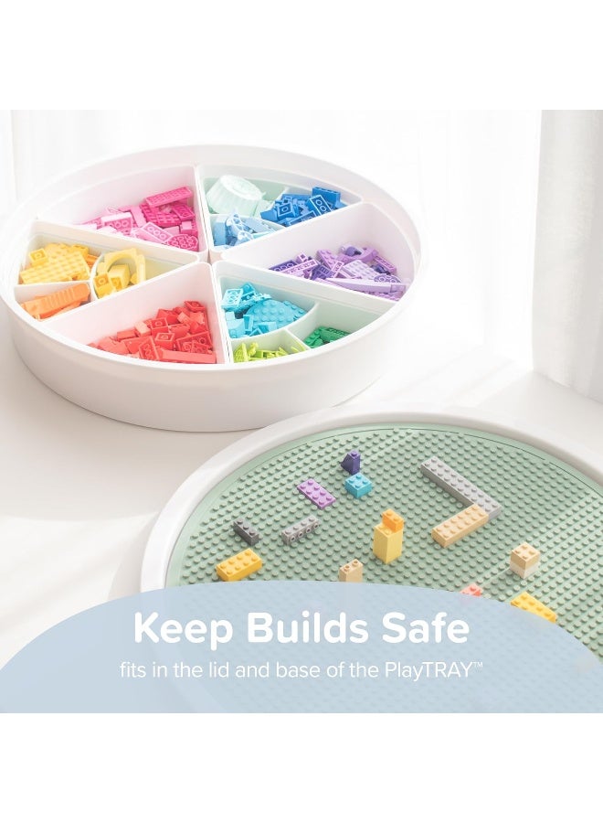 Inspire My Play - Silicone Building Blocks Baseplate - Compatible with All Major Building Block Brands - Double Sided for Large Building Blocks - Perfect Accessory for Sensory PlayTray - Stone - Image 4