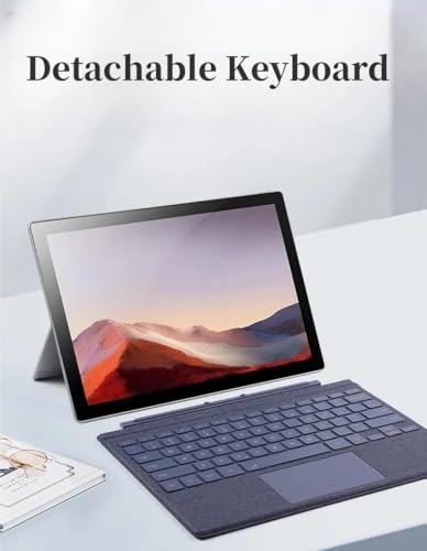 NUWONAYA Keyboard for Surface Pro 7+ Pro 7 Pro 6 Pro 5 Pro 4 Pro 3, Portable Slim Type Cover for Surface Pro, Wireless Keyboard with Multi-Touch Trackpad,7 Color Backlit,Blue - Image 3