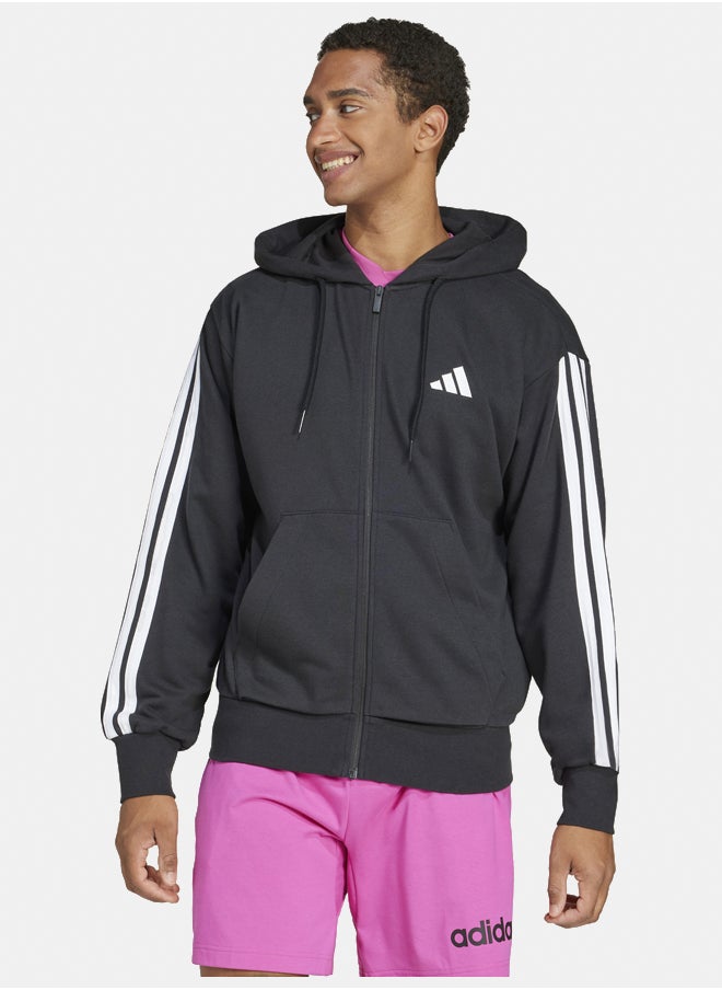 Adidas essentials three stripes french terry fullzip men's hooded track top  - Image 1