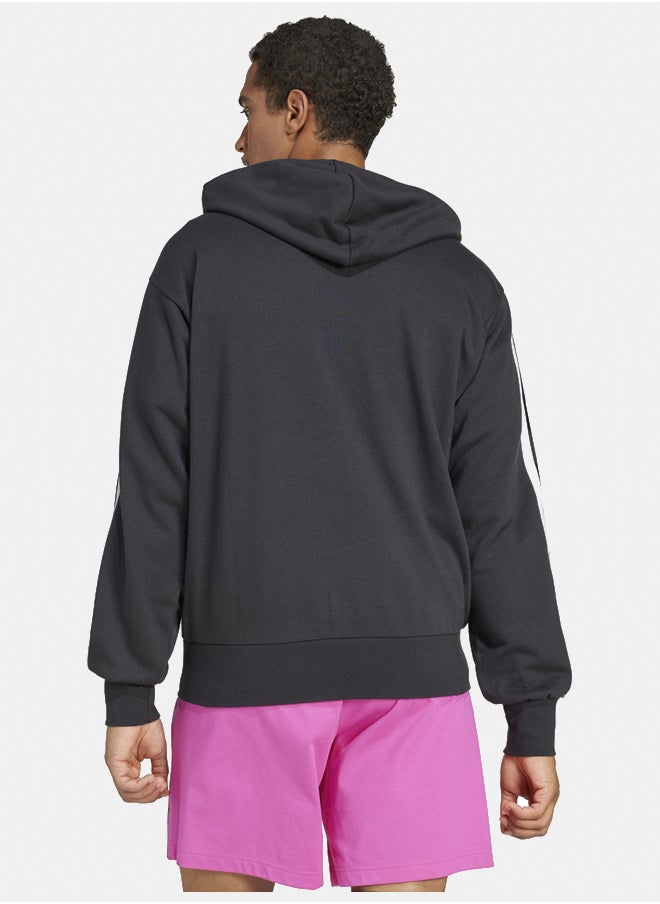 Adidas essentials three stripes french terry fullzip men's hooded track top  - Image 4