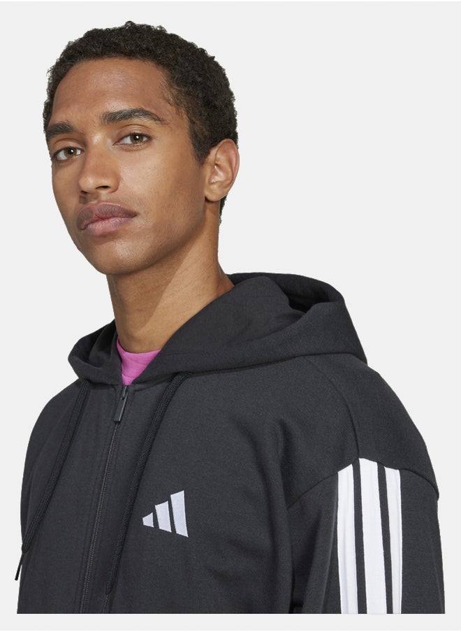 Adidas essentials three stripes french terry fullzip men's hooded track top  - Image 3