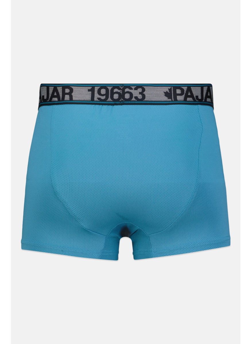 Pajar - Men 3 Pack Brand Logo Boxer Brief, Grey/Turquoise - Image 1