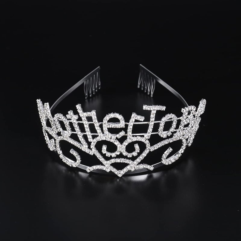 cheekyglo Inlay Metal with Headwear Gift Mother Jewelry Headband Shower for Expecting Crowns Future Hair and Rhinestones Gender Tiara Comb Headdress , Sparkling Side Be Women - Image 4