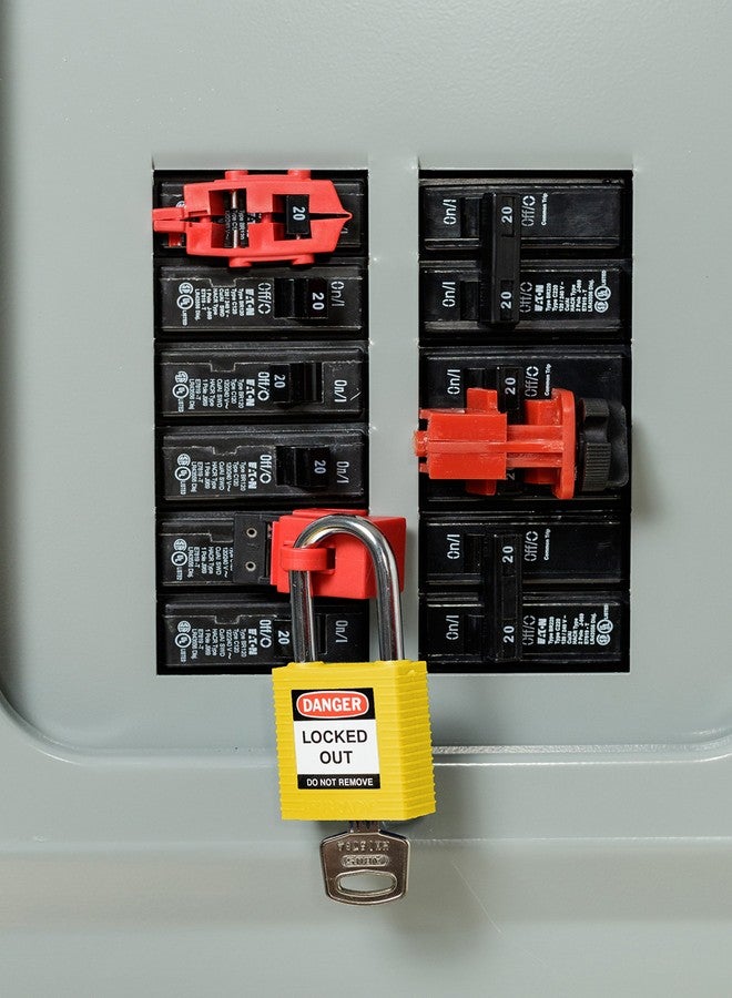 برادي قفل أمان Brady 118962 أصفر، قفل أمان Brady مدمج - مفاتيح متشابهة (6 أقفال) - Image 2