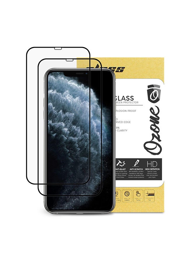 O Ozone Tempered Glass Screen Protector for iPhone X / iPhone XS 9H Hardness Full HD Coverage Touch Sensitive Screen Guard (Pack of 2) - Image 1