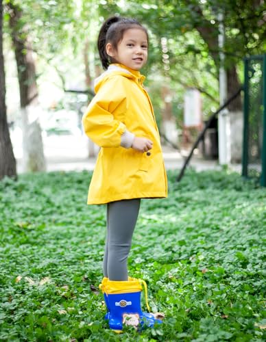 BINIDUCKLING Kids Rain Jacket Toddler Raincoat Girls Boys Spring Jacket 3T Yellow - Image 3