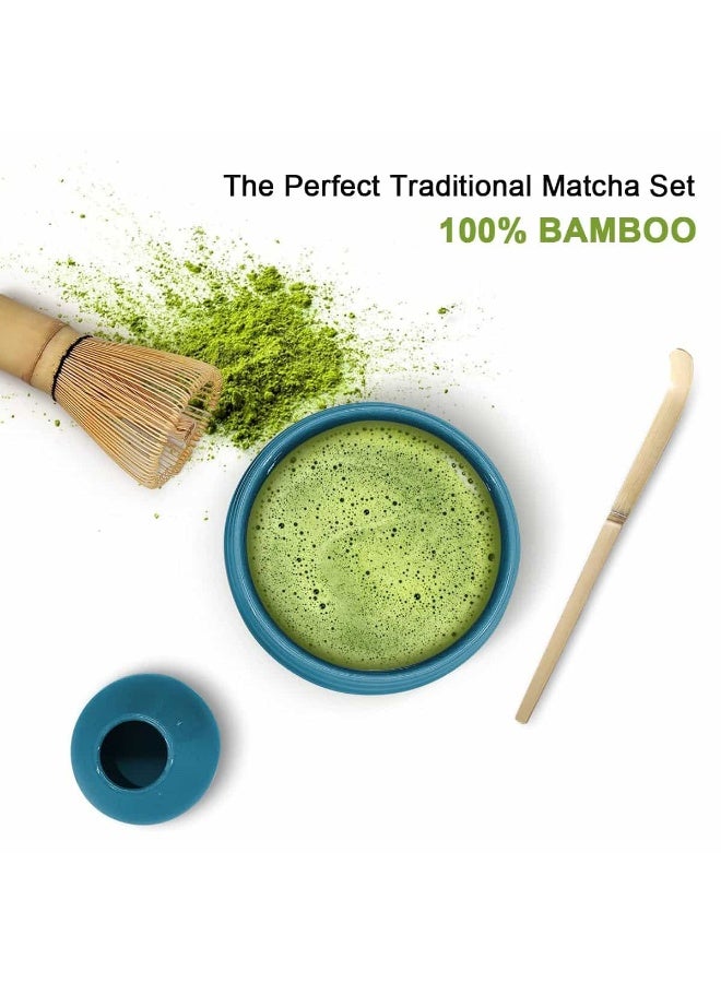 أنمي مجموعة شاي ماتشا ٧ قطع، مجموعة خفق شاي يابانية تشمل وعاء ماتشا بخَطْم، ملعقة، مصفاة شاي من الفولاذ المقاوم للصدأ، حامل خافق، حامل ملعقة سيراميكي، قماش شاي، طقم صنع شاي أخضر تقليدي يدوي للهدايا الاحتفالية - Image 4