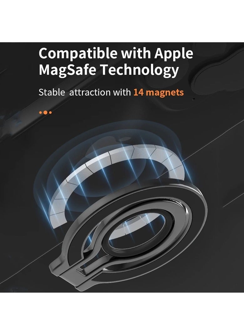 General Mobile phone holder magsafe magnetic mobile phone fulcrum holder metal lazy desktop holder zinc alloy mobile phone ring buckle  - Image 2