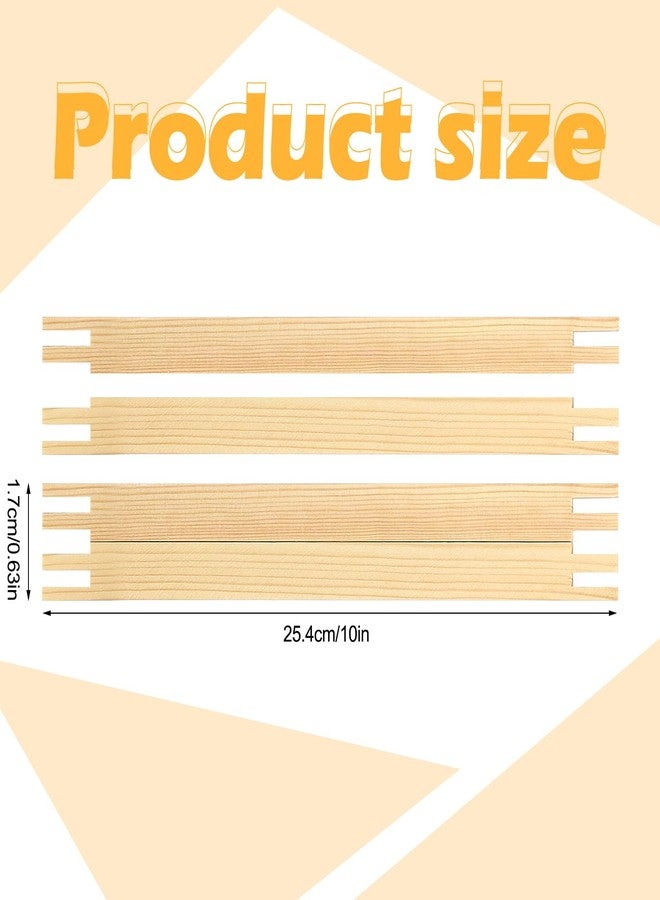 Glooglitter 2 Sets Stretcher Bars for Needlework with Thumb Tacks Regular Needlepoint Stretcher Bars Wooden Canvas for Embroidery Stitch Frame Set Bundle with Crafts(10 Inch,Wood) - Image 3