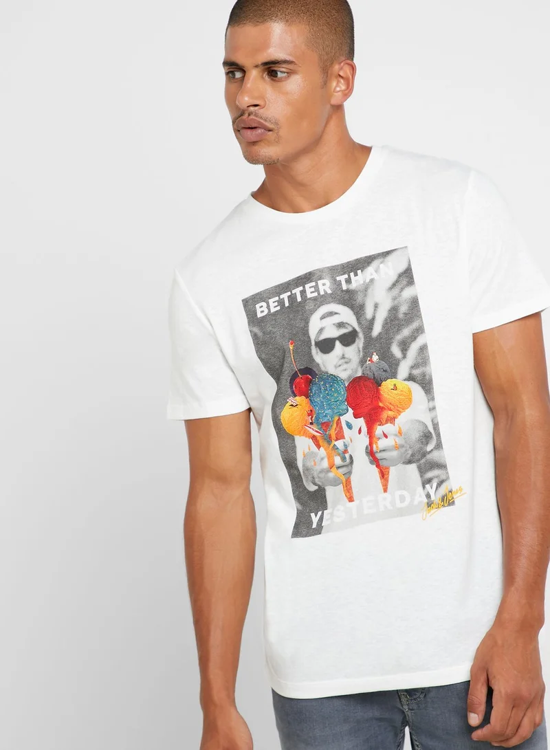 JACK & JONES Fabian Crew Neck T- Shirt