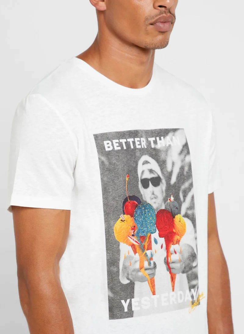 JACK & JONES Fabian Crew Neck T- Shirt