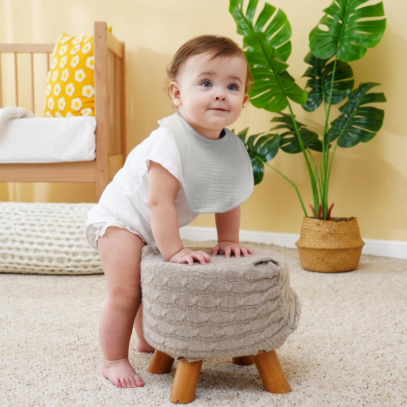 Kewlife gift Muslin Baby Bibs 6-Pack Baby Drool Bandana Bibs for Baby Girls Boys Infant Newborn Toddler Drooling and Teething (Macaron Pink) - Image 2