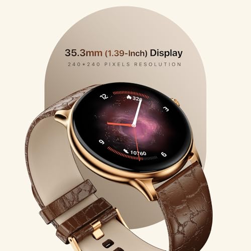 Fire-Boltt Fire‑Boltt Phoenix Classic Round Smart Watch 1.39″ HD Display with Bluetooth Calling,AI Voice Assistant,SpO2 & Heart Rate Monitor, 120+ Sports Modes,IP67 Waterproof Smart Watch for Men & Women - Brown - Image 4