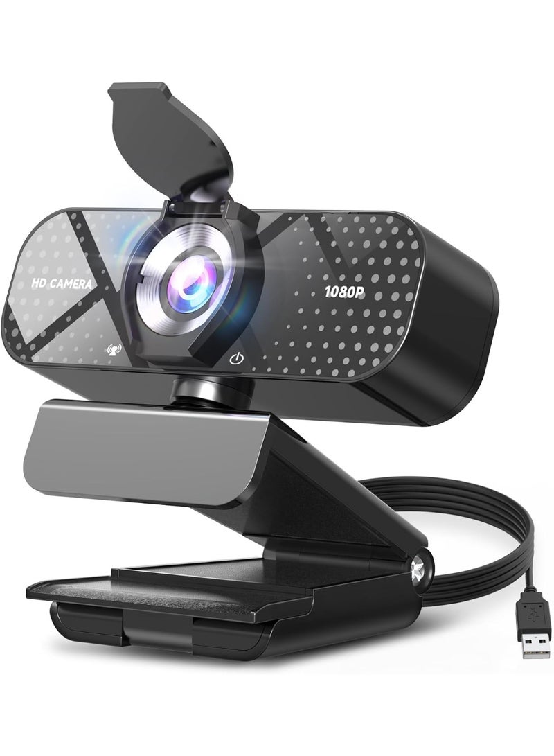 BESTPEAK USB Computer Webcam Built-in Microphone  Web Cameras for Computers  HD Digital Live Desktop Laptop Online Class Video Conferencing Camera zoom meeting conference  30 FPS Full HD Web Camera  360°Rotation Angle 110°View USB Camera for Calls/Conference/Laptop/Computer（1080P) - Image 2