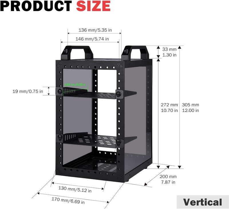 DeskPi RackMate TT Mini Server Cabinet for Mini PC, Network, Servers, Audio, and Video Equipment - Image 2