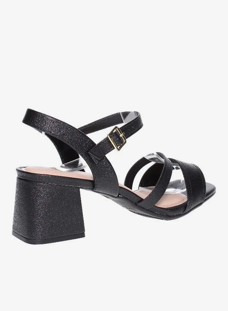 مودار صنادل بكعب متوسط للنساء - صنادل بكعب مفتوح من الخلف للبنات مع رباط للكاحل