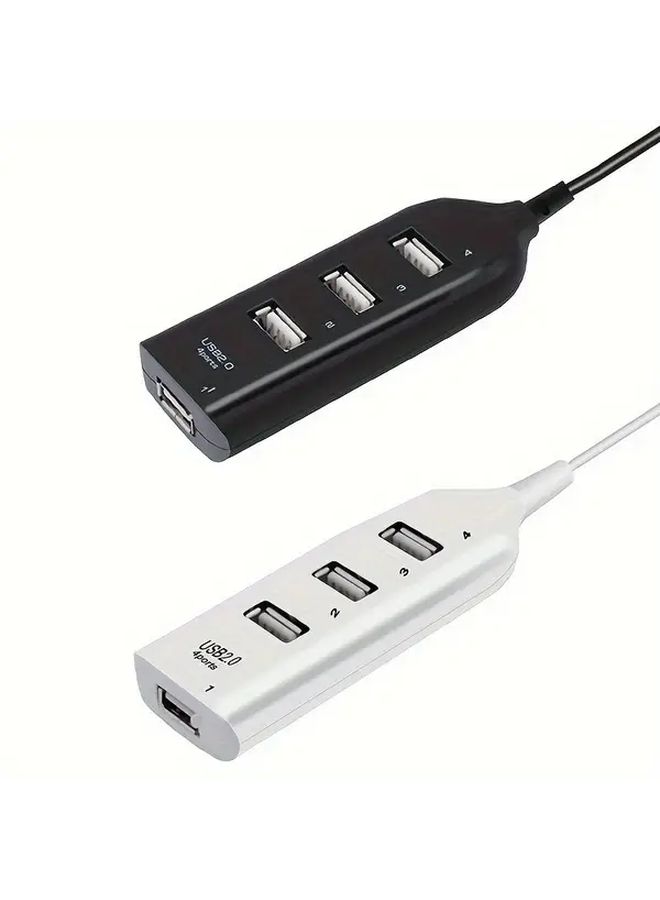 White USB 3 0 Hub With 4 Ports Card Reader Extender Cable And Power Adapter - Image 1