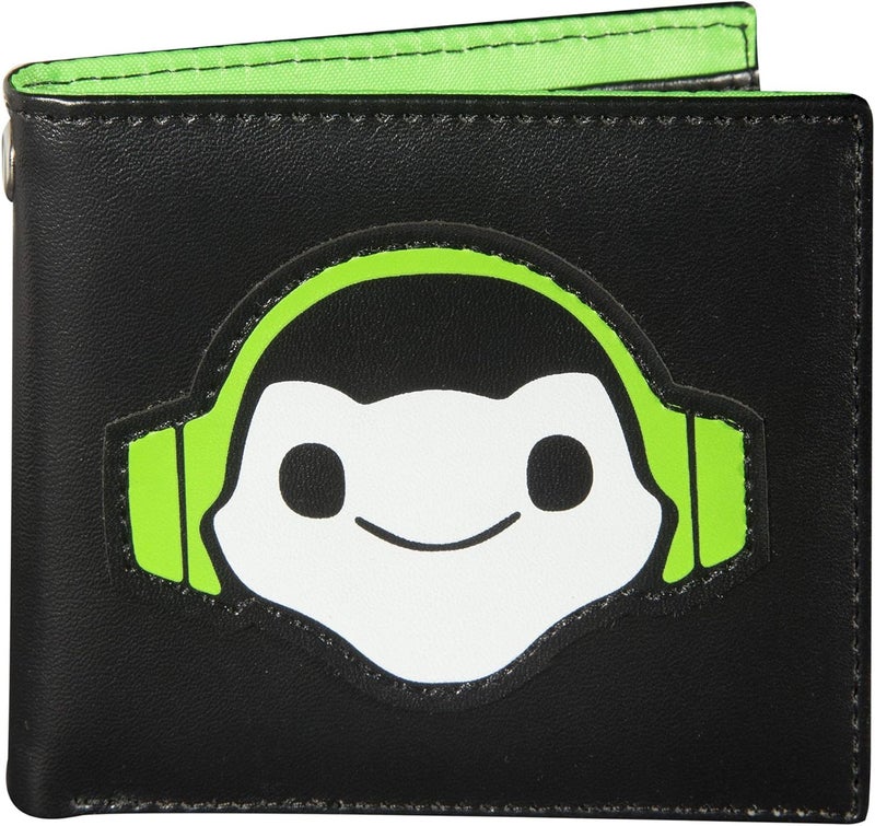 JINX Overwatch Lucio 'Sound Barrier' Graphic Bi-Fold Wallet, Black, Standard Size - Image 1