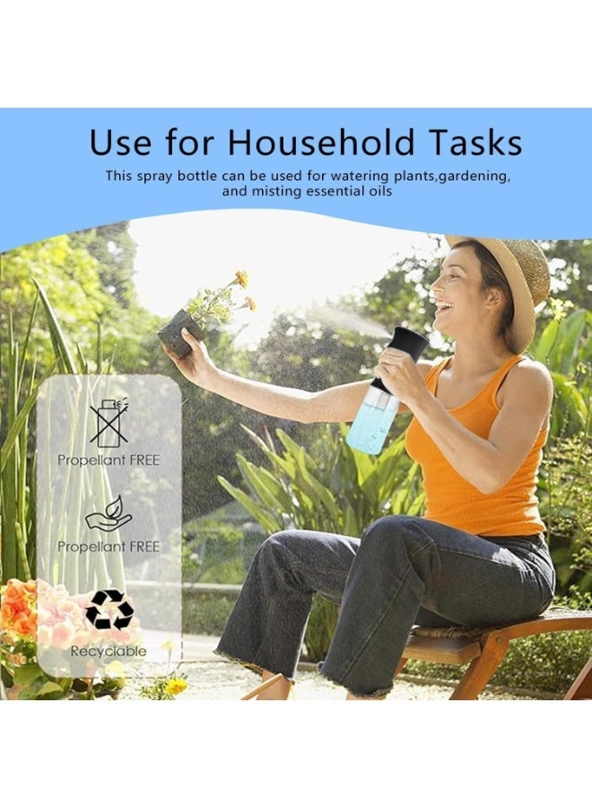 Home Spray Bottle for Hair (200ml) - Black Continuous Empty Ultra Fine Plastic Water Mist Sprayer – For Hairstyling,Curly Hair,Cleaning, Salons, Plants, Essential Oil Scents - Image 4