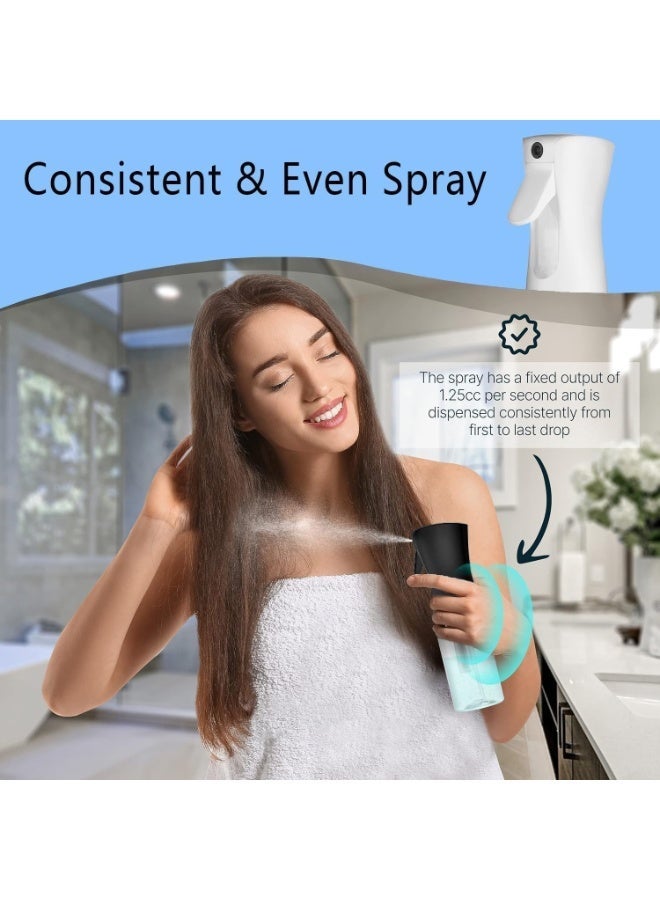 Home Spray Bottle for Hair (200ml) - Black Continuous Empty Ultra Fine Plastic Water Mist Sprayer – For Hairstyling,Curly Hair,Cleaning, Salons, Plants, Essential Oil Scents - Image 5