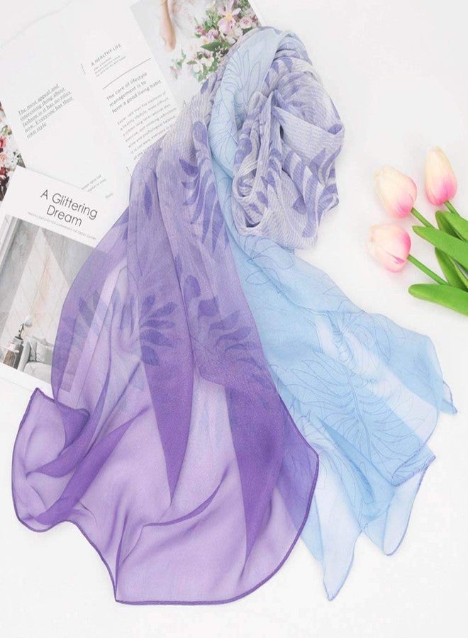 Acotavie Scarfs for Women Lightweight Fashion Scarves Print Floral Pattern Scarf Shawl Wraps (B03) - Image 3