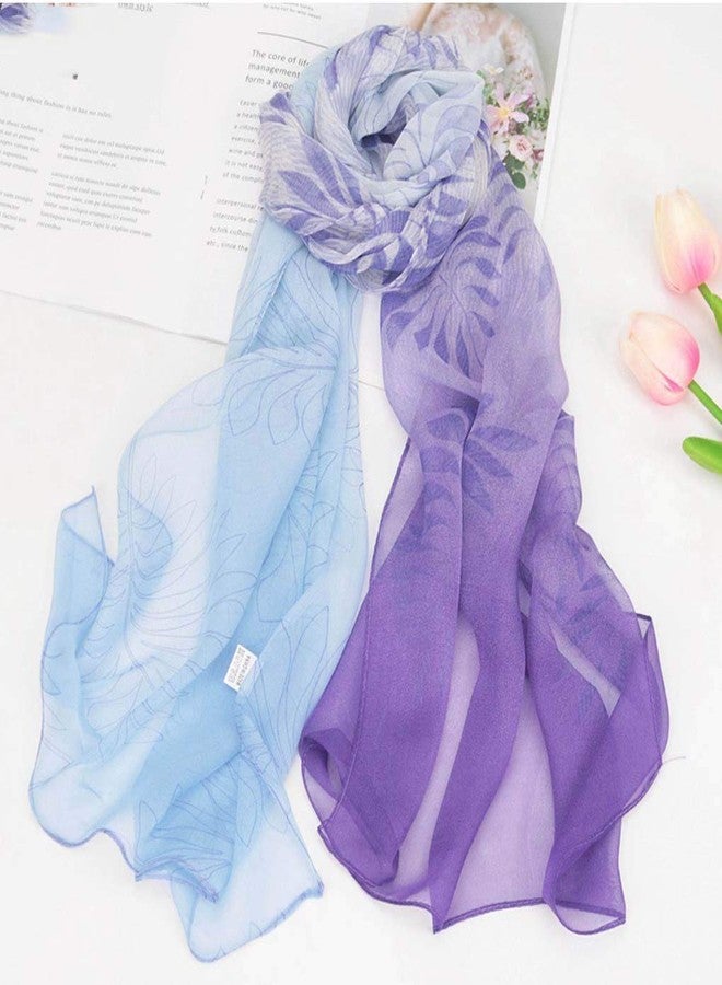 Acotavie Scarfs for Women Lightweight Fashion Scarves Print Floral Pattern Scarf Shawl Wraps (B03) - Image 2