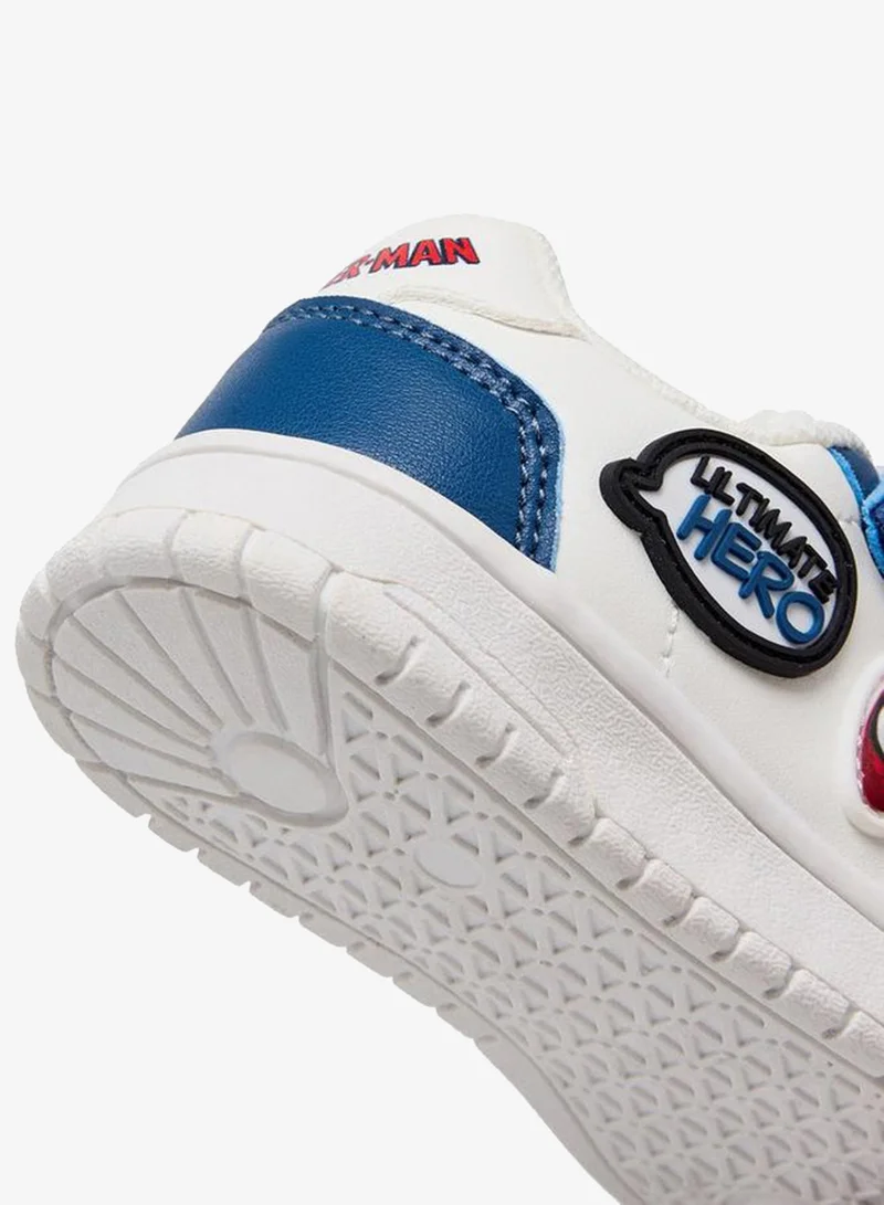 Marvel WHITE Boys Spider-Man Applique Hook & Loop Ankle School Sneakers for Men | Best Price UAE