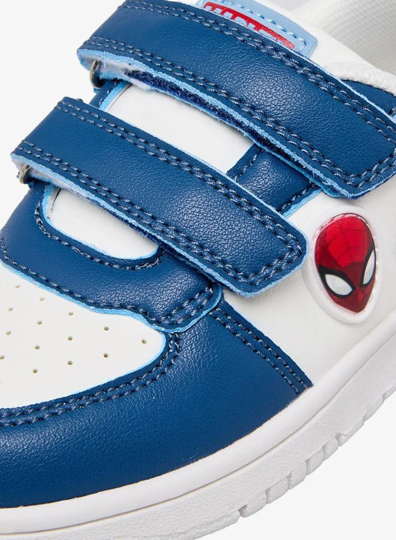 Marvel WHITE Boys Spider-Man Applique Hook & Loop Ankle School Sneakers for Men | Best Price UAE
