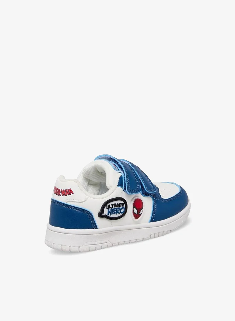 Marvel WHITE Boys Spider-Man Applique Hook & Loop Ankle School Sneakers for Men | Best Price UAE