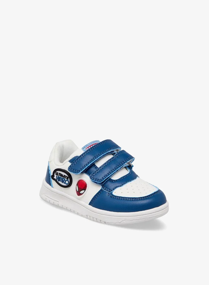 Marvel WHITE Boys Spider-Man Applique Hook & Loop Ankle School Sneakers for Men | Best Price UAE