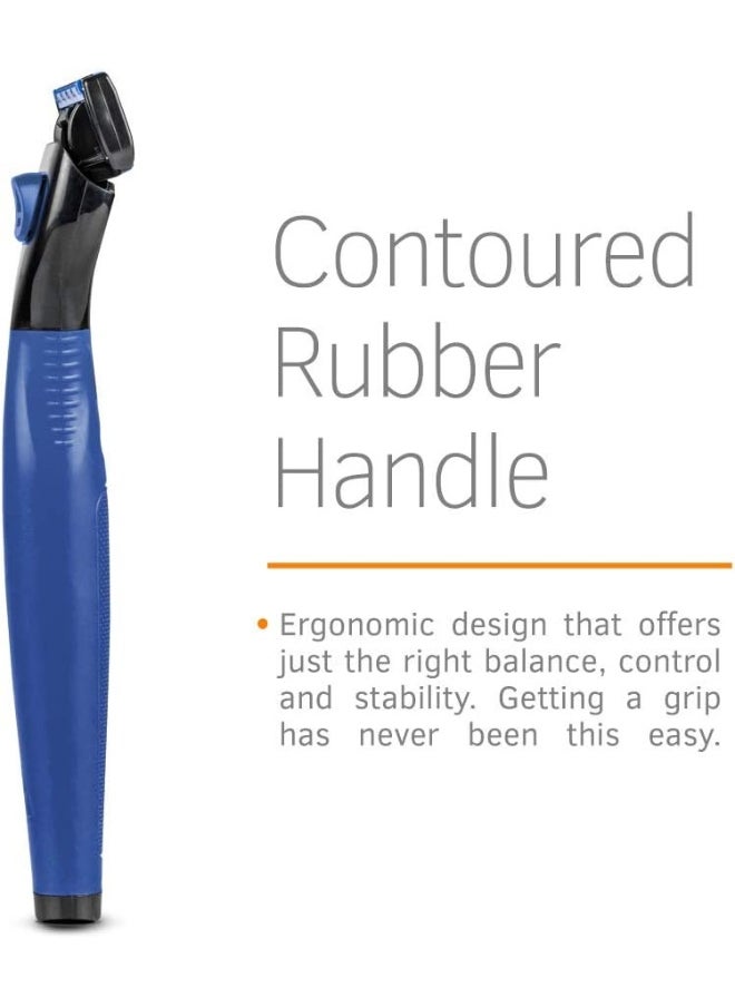Ustraa - Gear 5 Shaving Razor With Handle And Blade, Blue - Image 1