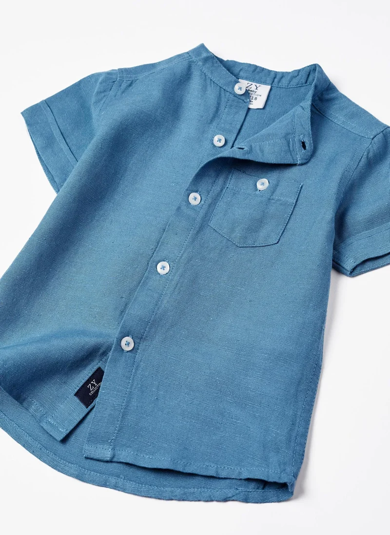 Zippy Zippy Short Sleeve Shirt With Mao Collar For Baby Boys